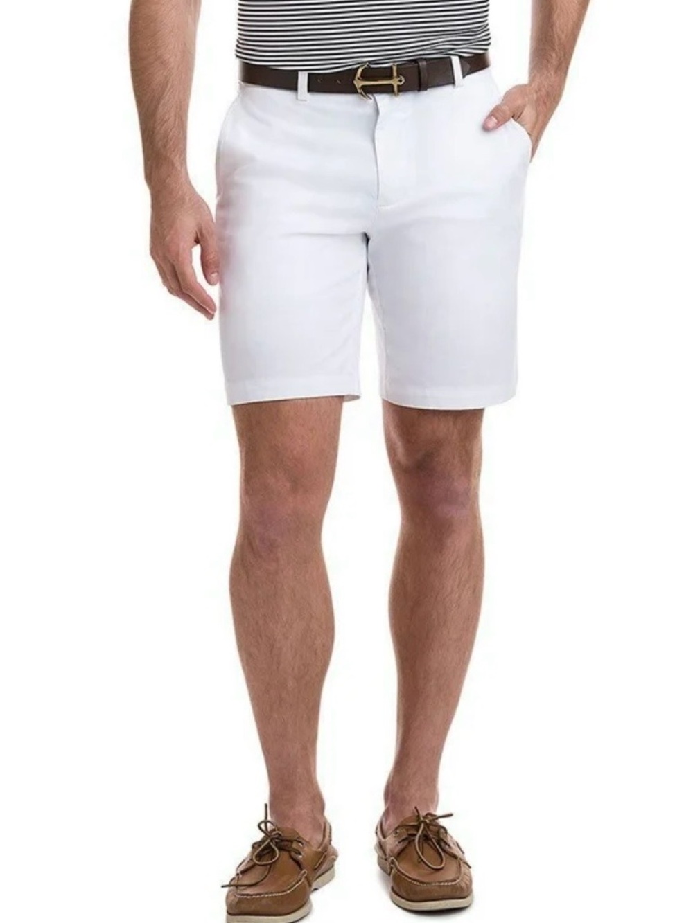 Vineyard Vines Men's White Flat-Front Breaker Shorts size 38